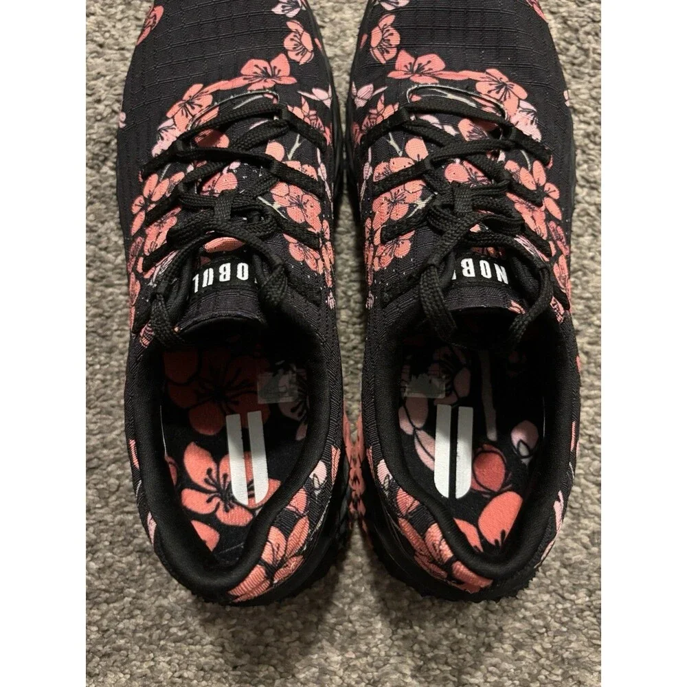 NOBULL Ripstop Runners Women’s Size 6 Black Cherry Blossom Sneakers